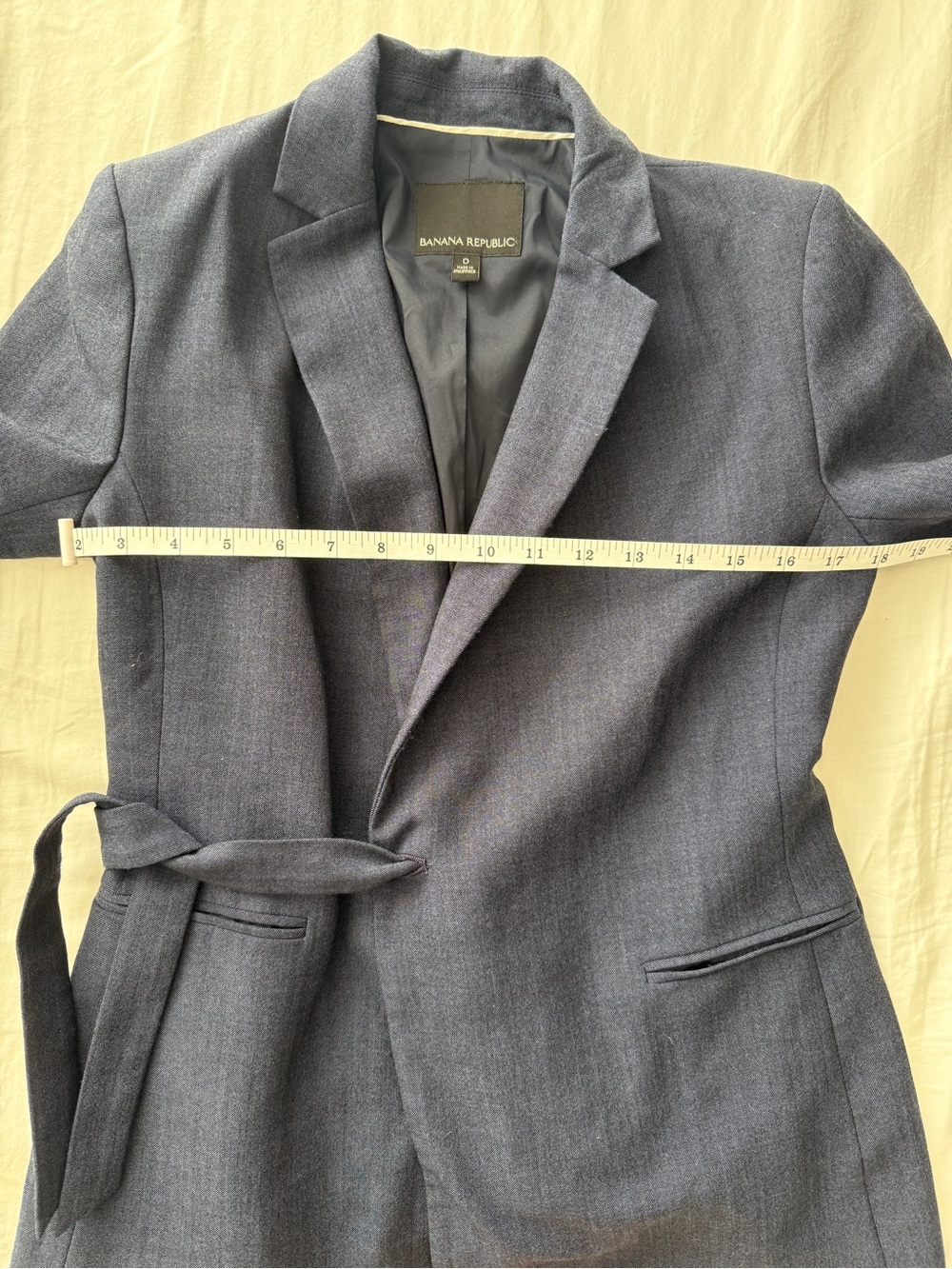 Banana Republic Women's Dark Navy Tie-Waist Blazer - Picture 7 of 8